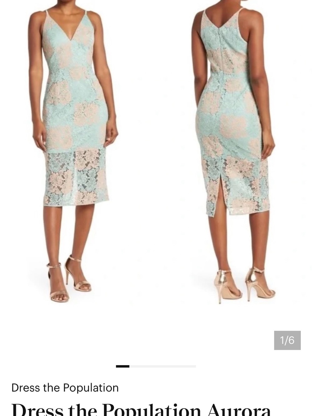 Dress the Population Aurora in Seafoam